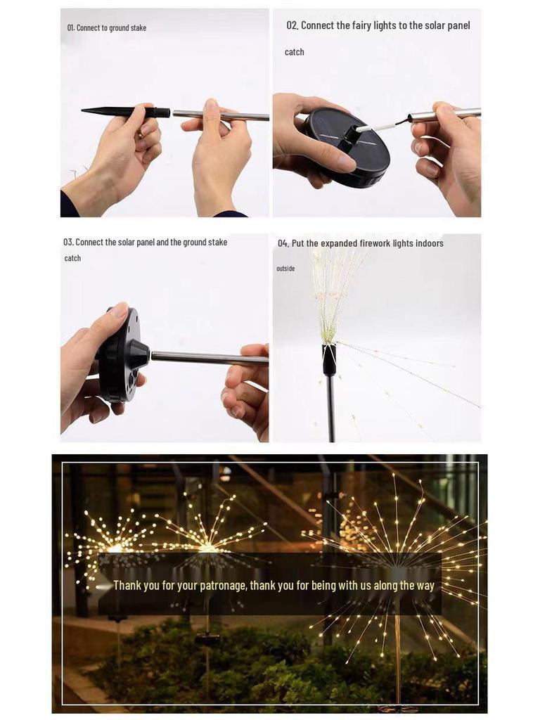 Solar Dandelion String Lights: Waterproof Outdoor Christmas Decoration