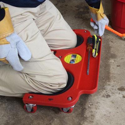Rolling Knee Cart with 5 Swivel Castors Rolling Knee Dolly ABS High Impact Frame Roll-Up Knee Pads for Auto Repair Protect Knees
