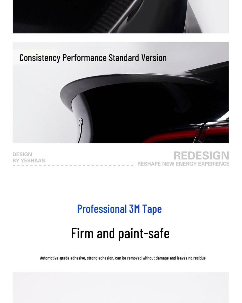 Tesla Model Y Rear Spoiler Deflector: Carbon Fiber Performance Edition