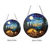 Appeso Finestra in Vetro Colorato Uccelli in Vetro Colorato Girasoli Sun Catchers Decorazioni per Finestre Interne con Catena