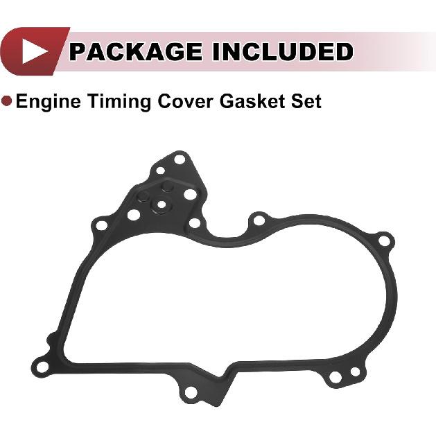 1 Pcs Car Engine Timing Cover Gasket Set for Nissan Altima 3.5L V6 - Gas 2007-2014 Chain Case Cover Gasket No.23797JA10B Black Metal