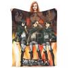 Attack On Titan Anime Manga Fleece Throw Blankets Action Blanket for Bedding Travel Lightweight Thin Bedroom Quilt