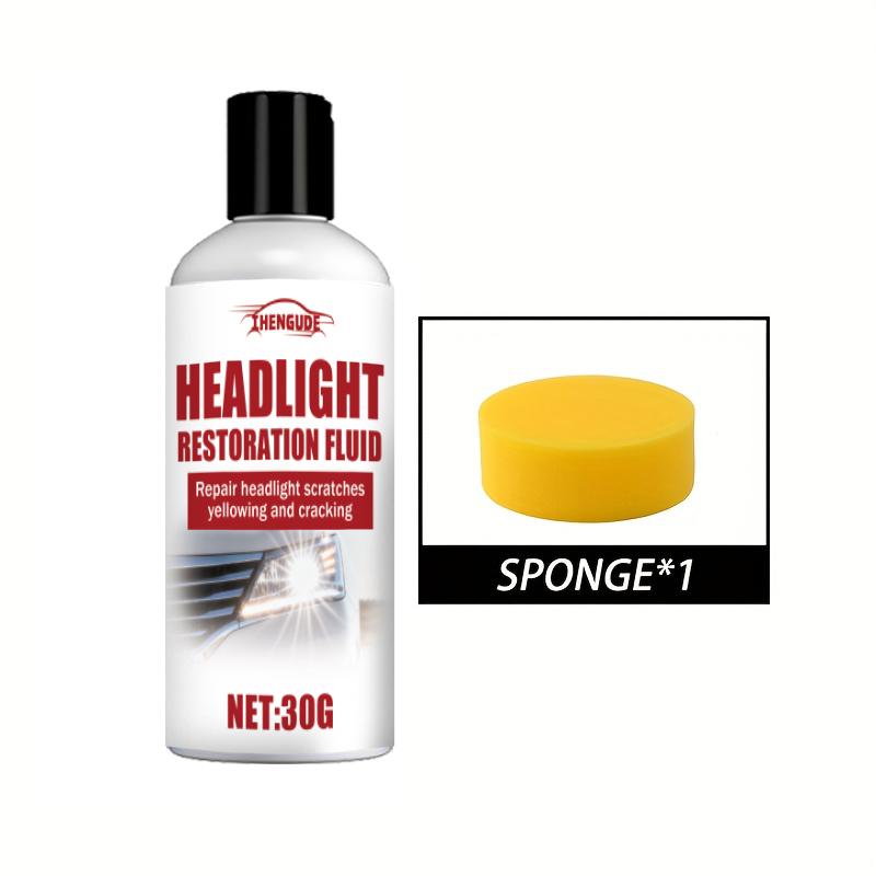 Professional Headlight Repair Agent - Improves Yellowing, Oxidation, and Fogging - Polishing Agent for Lenses, Creating Clearer