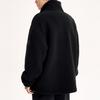 Anta Lifestyle Series Solid Color Large Logo Zipper Stand Collar Thick Lamb Fleece Jacket Unisex Jacket Black 972348708-3