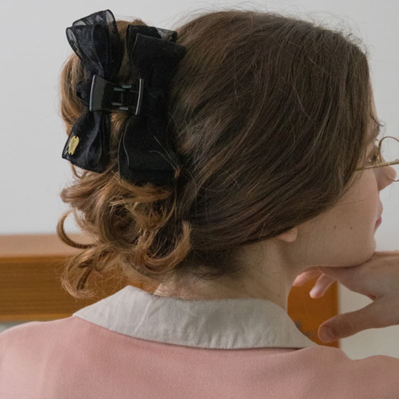 

MERRYMOTIVE Черный кружевной бант-заколка для волос Free