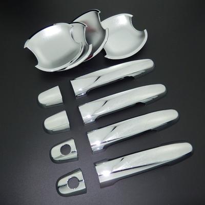 For Toyota RAV4 2001-2012 Chrome Door Handle Trim & Door Bowl Cover Car Styling 2004 2005 2006 2007 2008 2009 2010