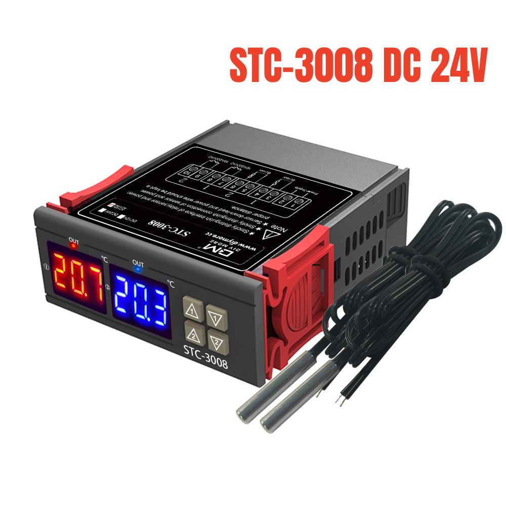 STC-3028 STC-3000 STC-3008 STC-3018 LED Digital Temperature Controller Thermostat Thermoregulator Incubator 12V 24V 110V 220V STC-3008 24V