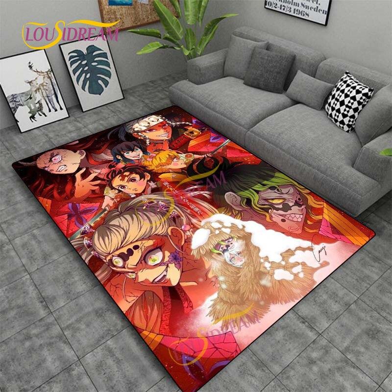 Demon Slayer Japan Cartoon Rug Kitchen Mat Bedroom Door Rug Living Room Carpet Children Game Soft Mat