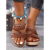 Large size wedge slippers women's summer light outer wear TEUM explosive sandals women