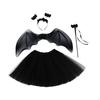 Halloween Bat Costumes Set Skirt Headband Clothes Suit Photo Props Wing with Wand for Women