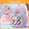Adorable Cat Graphic Backpack For Students Featuring Large Capacity And Waterproof Nylon Fabric