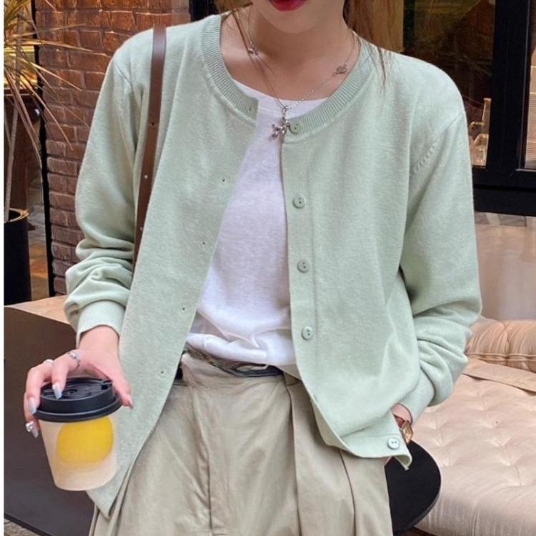 Women Knitted Cardigan Sweater Coat Loose Top New Style