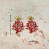 Pendientes ZA European Coral Ocean Resort: Estilo Exagerado de Alta Gama para Mujeres