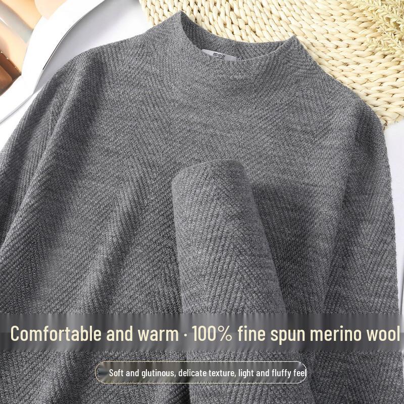 

SNOWFLYING Women s Merino Wool Half-High Collar Knit Sweater M
