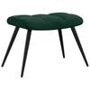 Vidaxl Armchair with Footstool, Dark Green, Upholstered In Velvet