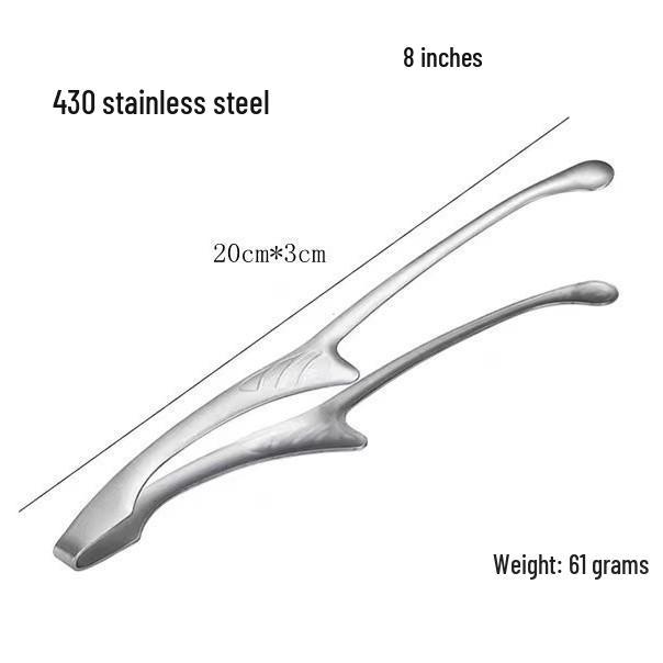 304 Stainless Steel Korean BBQ & Bread Baking Tongs for Meat, Grilling, and Japanese Cuisine