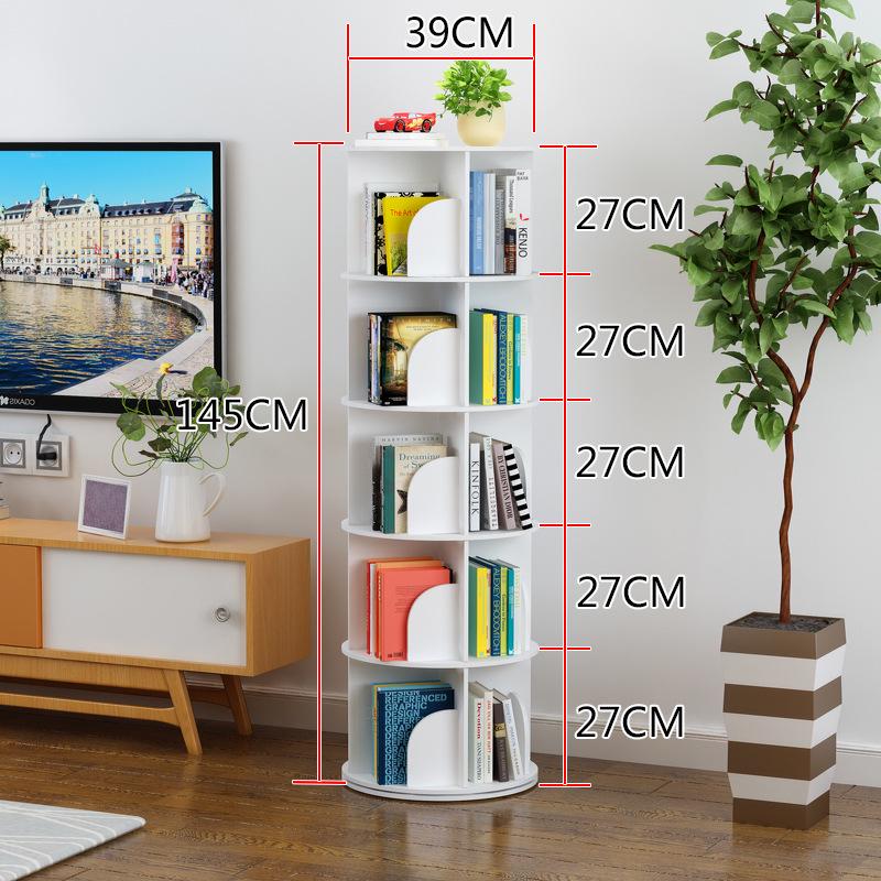 Estantería Giratoria Moderna Sencilla: Estantería Vertical de Pie, Ahorra Espacio, para Oficina o Hogar