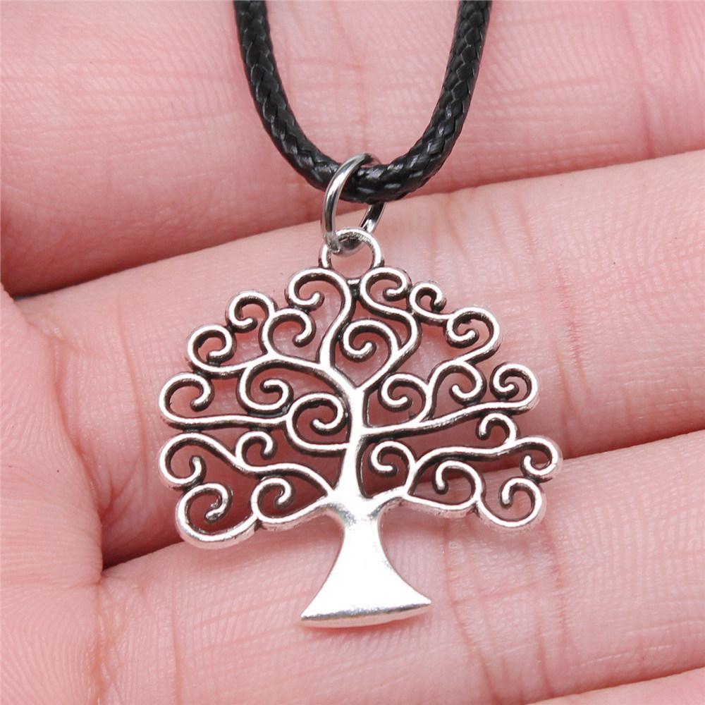 45cm Halskette Lederkette Großes Blatt Blume Kinderschmuck Materialien QN042