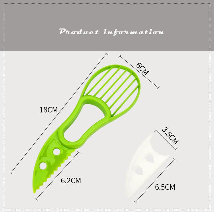3 In 1 Avocado Slicer Shea Corer Butter Obst Schäler Cutter Zellstoff Separator Kunststoff Messer Küche Gemüse Werkzeuge Küche Gadgets