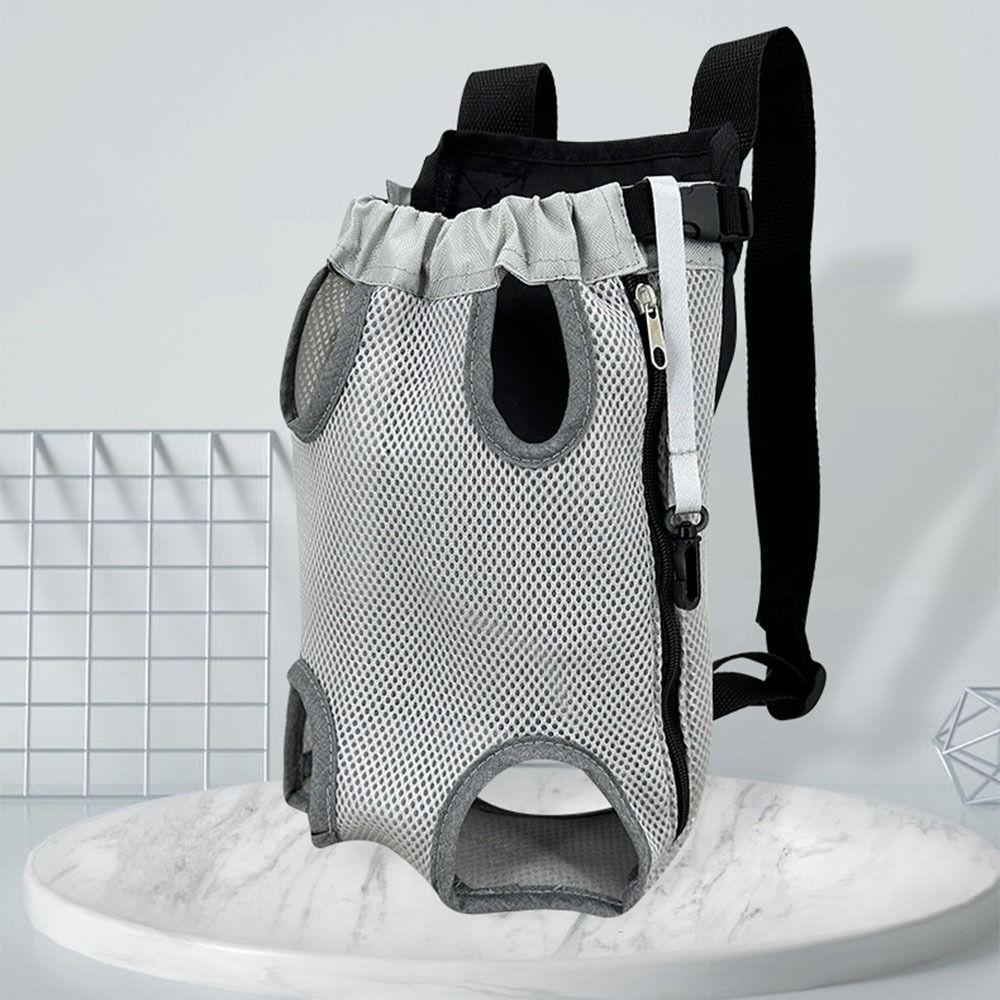 Breathable Mesh Pet Front Bag Adjustable Strap Portable Pet Carrier Backpack Double Shoulder Hands-free Dog Front Carrier
