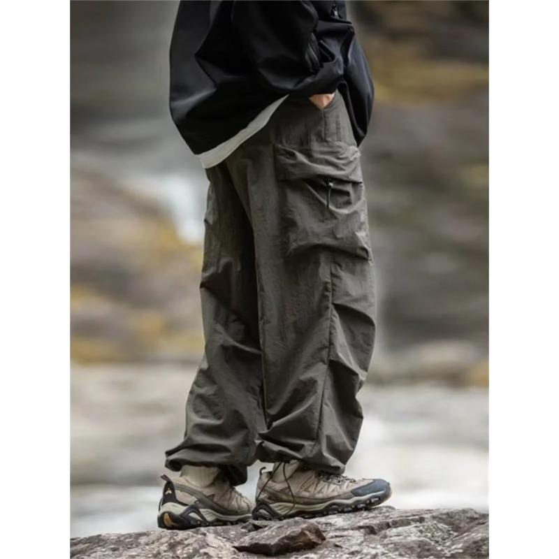 Men's Spring  Autumn Waterproof Hip Hop Mountaineering Pants Casual Harajuku Work Pants Black Cargo Outwear Pant