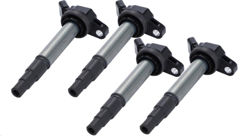 Set of 4 Toyota Ignition Coils for and Wish Part Numbers and Noah, Voxy, ZRR70, Prius, ZVW30, (Genuine 90919-02252 90919-02258, Bec5-4)