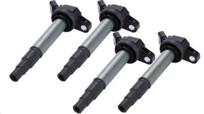 Set of 4 Toyota Ignition Coils for Noah, Voxy, ZRR70, Prius, ZVW30, and Wish (Genuine Part Numbers 90919-02252 and 90919-02258, Bec5-4)