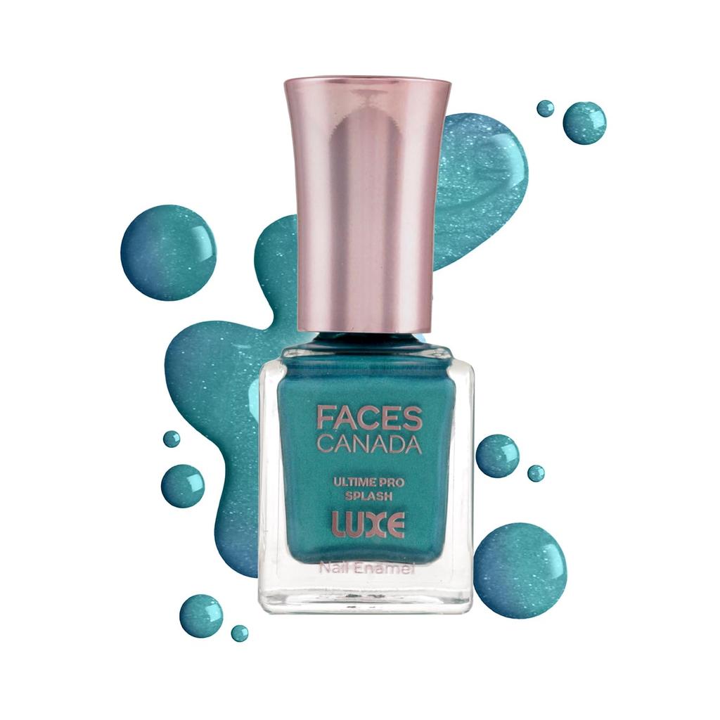 FACES CANADA Ultime Pro Splash Luxe Nail Enamel - Tourmaline (L32), 12ml | Glossy Finish | Quick Drying | Long Lasting | High Shine | Chip Defian