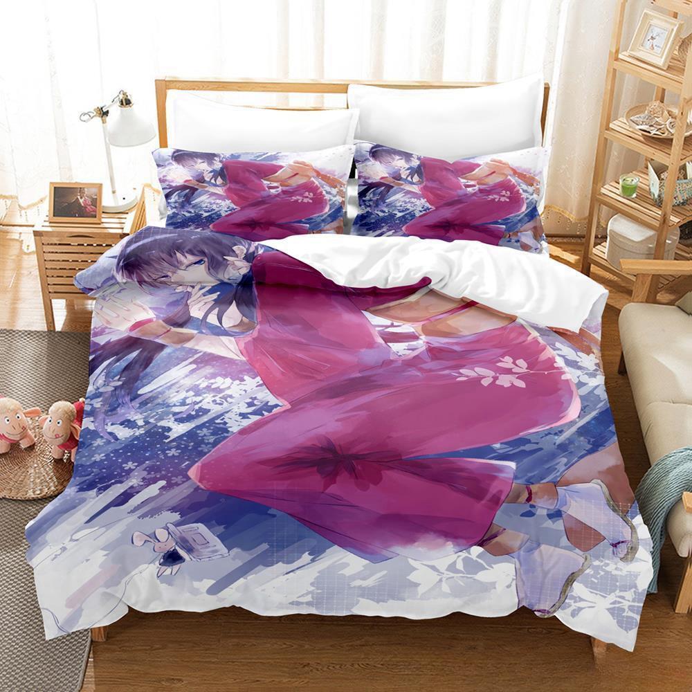3D Print Anime Kawaii Girl Kyouka 2/3pcs Bedding Set Single Twin Full Queen King Size Bed Set Adult Kid Bedroom Duvet Cover Sets