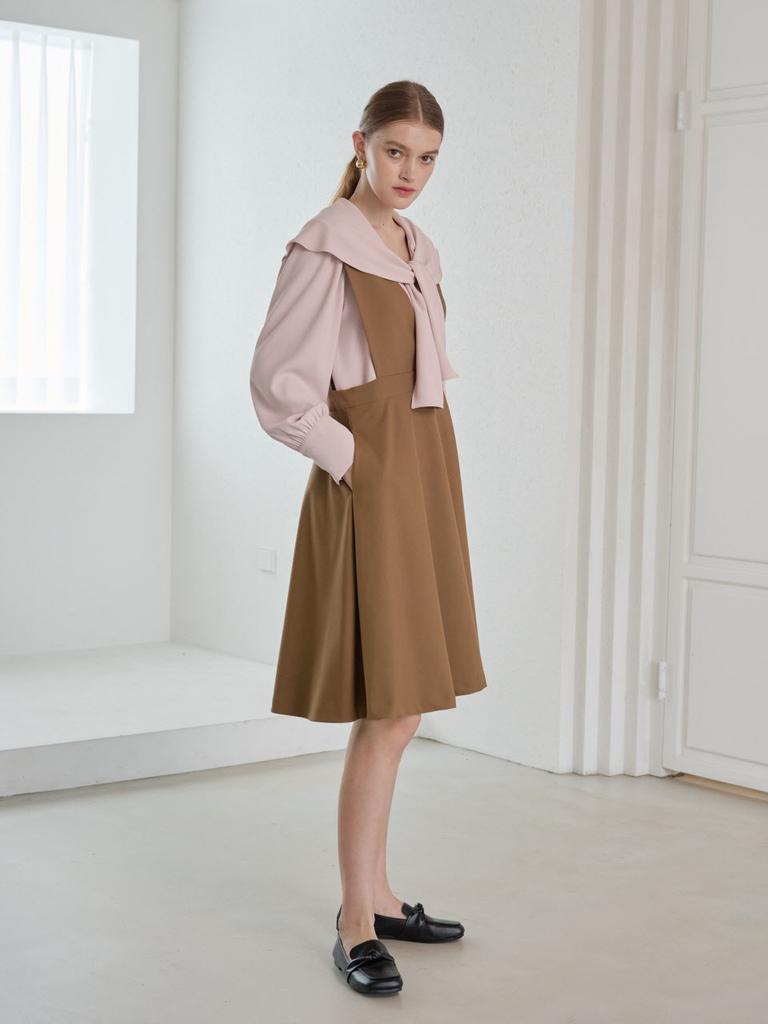 Koes Amy Flare Dress Amy Flare Dress_Camel