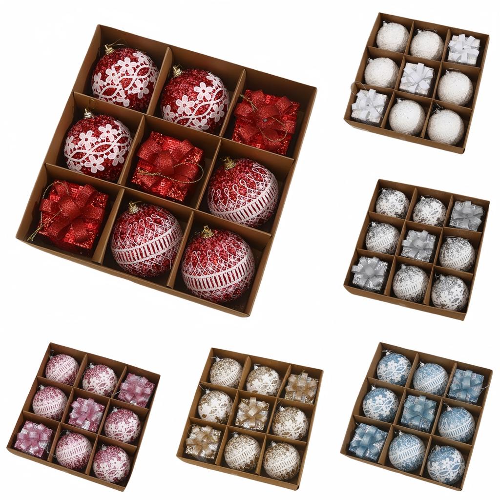 Christmas Party White Christmas Ornament Exquisite Decorations Harmonious Touch Lightweight Foam Shimmering Designs