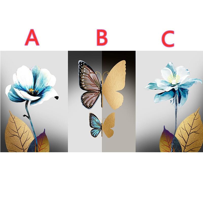 Abstract Flower Butterfly Canvas Painting Modern Wall Art Picture Modern Living Room Bedroom Wall Art Decorative Painting No Frame
