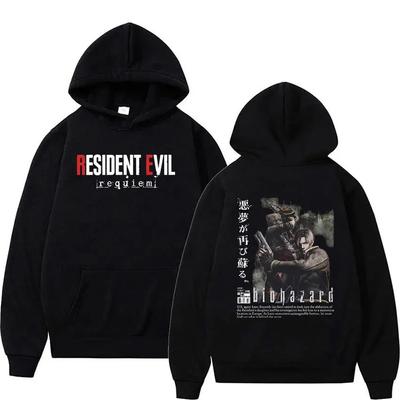 2026 Resident Evil 4 Leon Kennedy Hoodie Men's  Women Gothic Vintage Pullover Sweatshirt Man Casual Long Sleeve Oversized Hoodies Streetwear