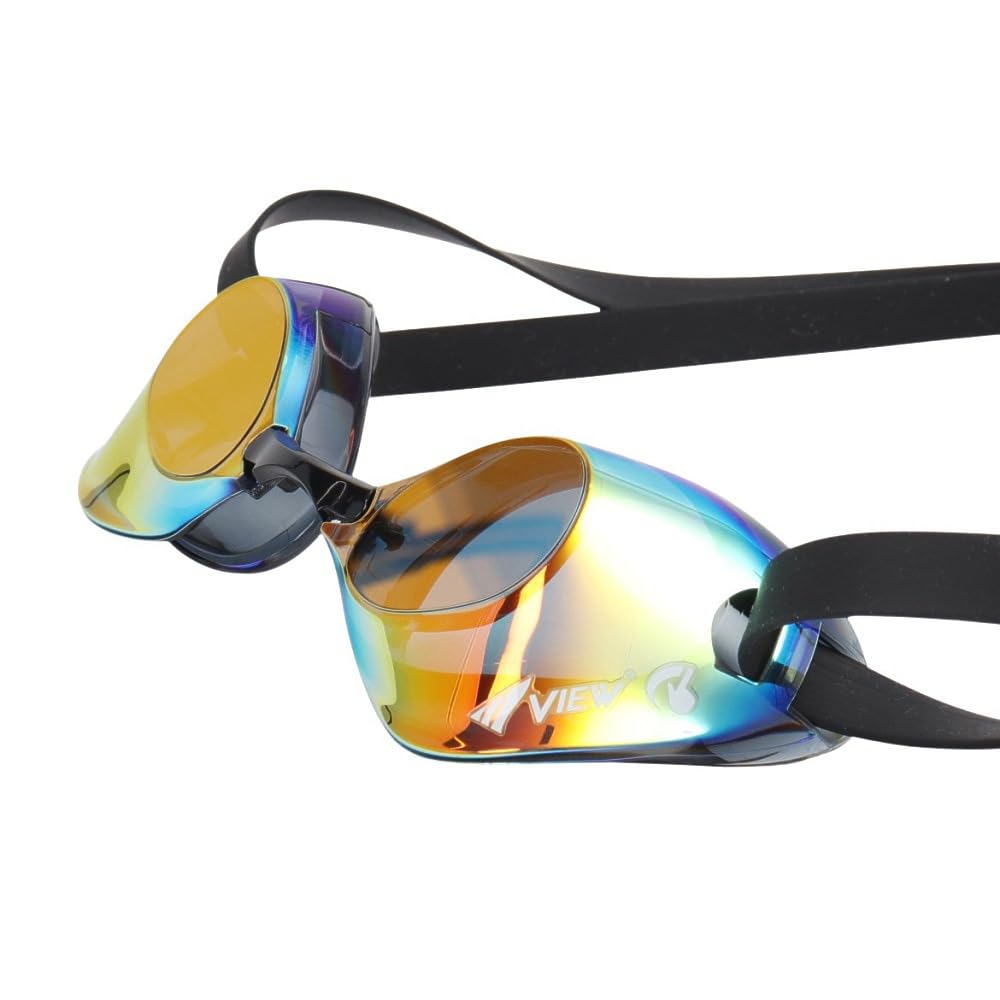 View Blade Mirror Swipe Swimming Goggles V121ESAM SKSHD X (Black Red/FF/Men's, Women's)