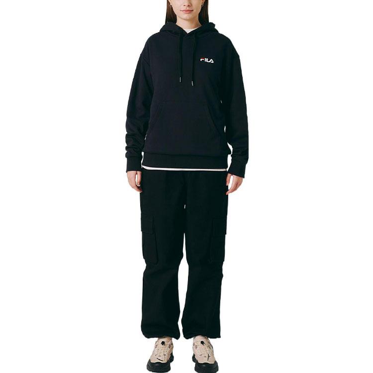 FILA Sweatshirts Unisex Black Hooded Moderate Regular FS2POE4105X-BLK