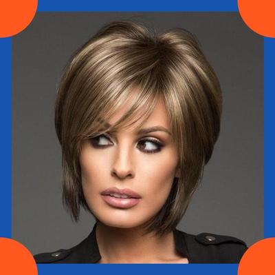 Európska módna krátka parochňa Pokrývka hlavy pre ženy s krátkymi vlasmi
