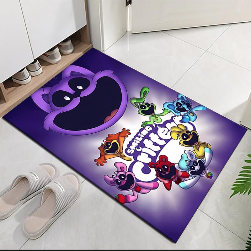 Smiling Critters Printed Carpet, for Office Chair Living Room Bedroom Kitchen Room Decor Gifts.