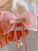 1 Women's spring new sweet bow streamer Lily of the Valley Hairpin with Pearl hairpin hairpin Headpiece