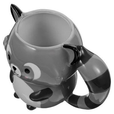 Uroczy ceramiczny kubek do kawy z szopem praczem, filiżanka do herbaty, pojemnik na wodę do picia, kubki kuchenne, jadalniane, barowe, do domu, biura, kawiarni, restauracji