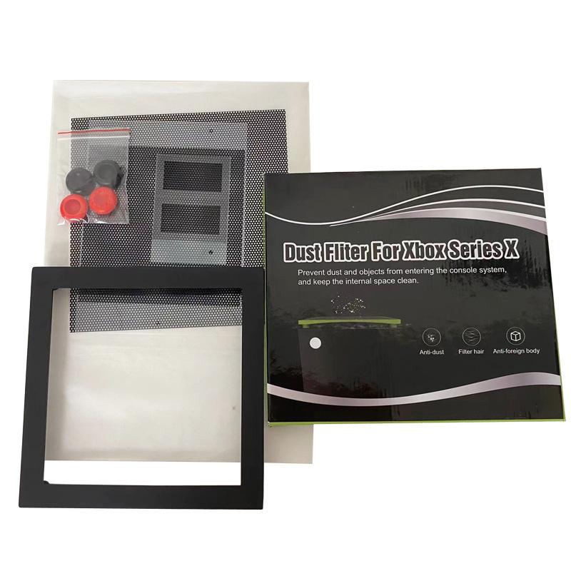 

Вентиляционная крышка для игровой консоли Xbox Series X, пылезащитная заглушка, сетчатый фильтр, комплект Package:18*16*2cm чёрный