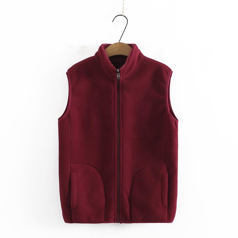 Women's Reversible Fleece Vest - Fashionable, Warm, Sleeveless Jacket for Autumn/Winter