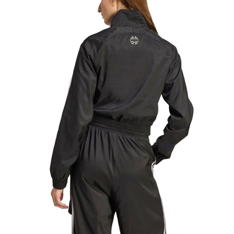 adidas SS25 Adilenium Sportovní série Tým Hvězdný pruhovaný Zip Pohodlná Bunda s dlouhým rukávem Dámské bundy KE9786