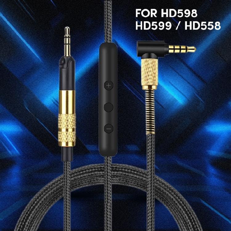 Reliable 2.5mm to 3.5mm Cable for HD598/HD599 Headset Cord in line Control