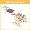Educational Diy Solar-powered Helicopter Model For Kids 7-14 Years Old Customizable Wooden Material