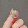 Mini Cute Opal Clover Flower Brooches for Women CZ Crystal Rhinestone Flower Lapel Pin Clothing Kawaii Korean Jewelry
