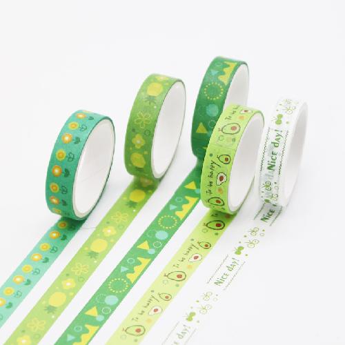20Pcs 2m Cute Cartoon Fruit Printed Wash Tape Scrapbook Journal Planner Decorative Tapes For Girl Aesthetic Tearable Paper Tape