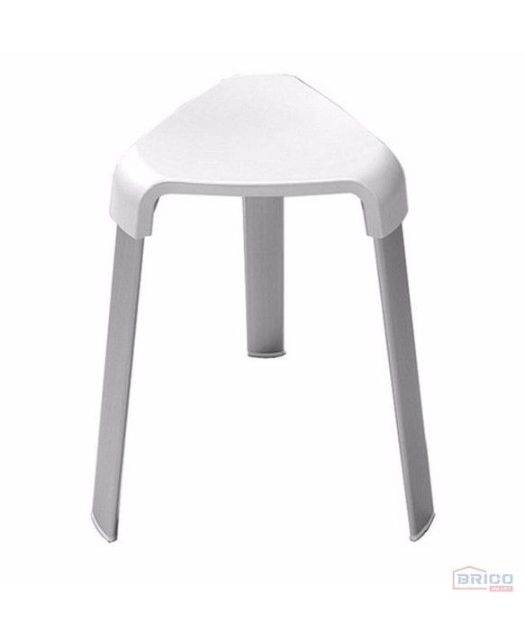 Tabouret de douche en aluminium -balnc
