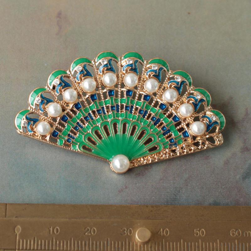 Spilla Brooch Vintage Leopardo Animale Palazzo Perla con Lega Galvanizzata Per Donne e Uomini