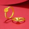 Elegant Gold Coin Flower Ring for Women - Perfect Gift for Mom
