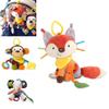 Soft And Colorful Plush Stuffed Toy For Infants With Multiple Textures And Teether For Sensory Play